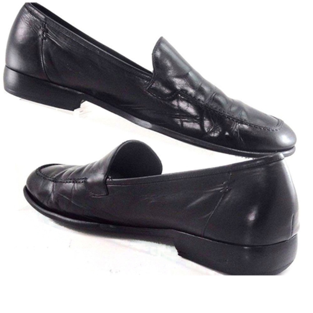Cole Haan Loafer Black Mens Leather Moc Toe #A0348